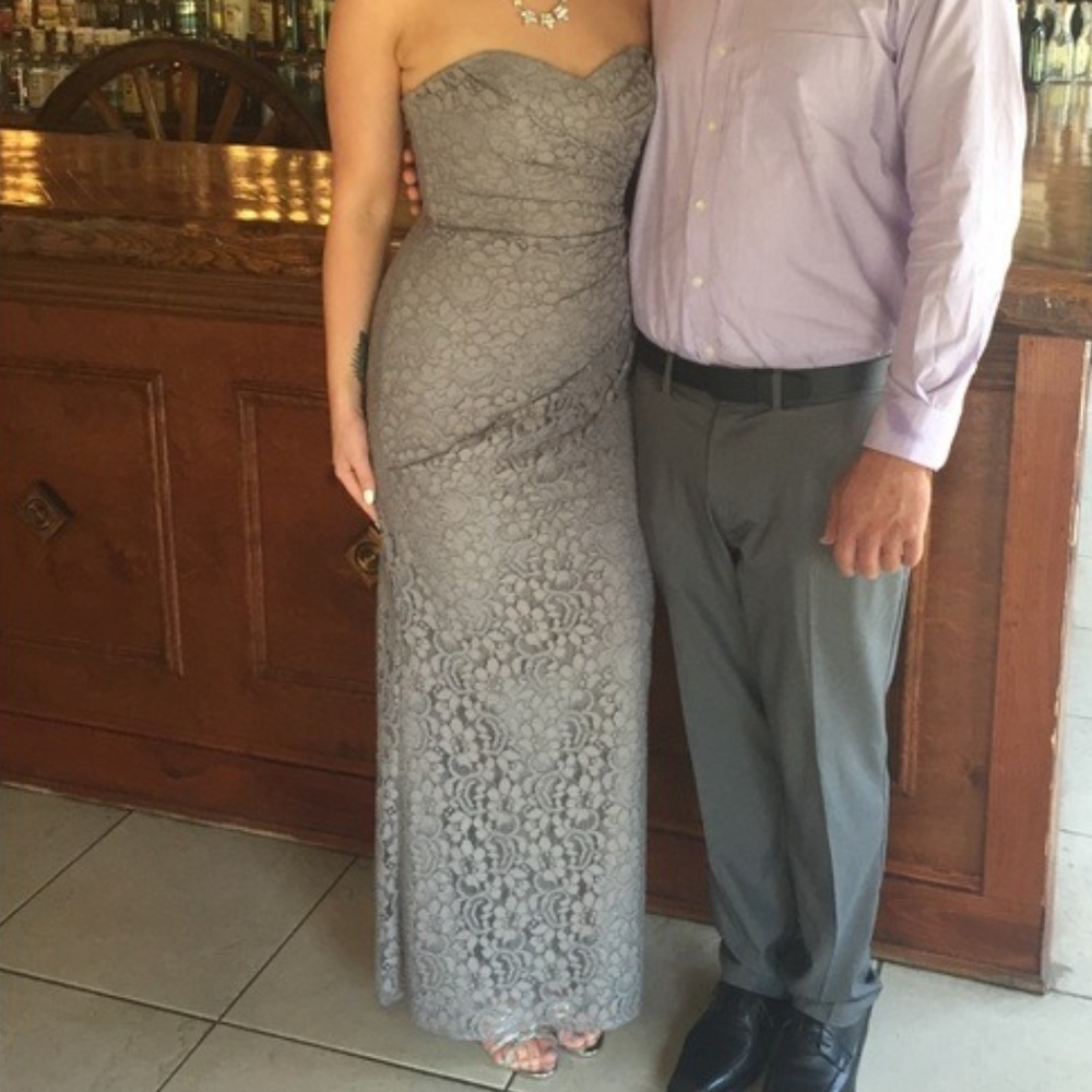 David’s Bridal Strapless Gown